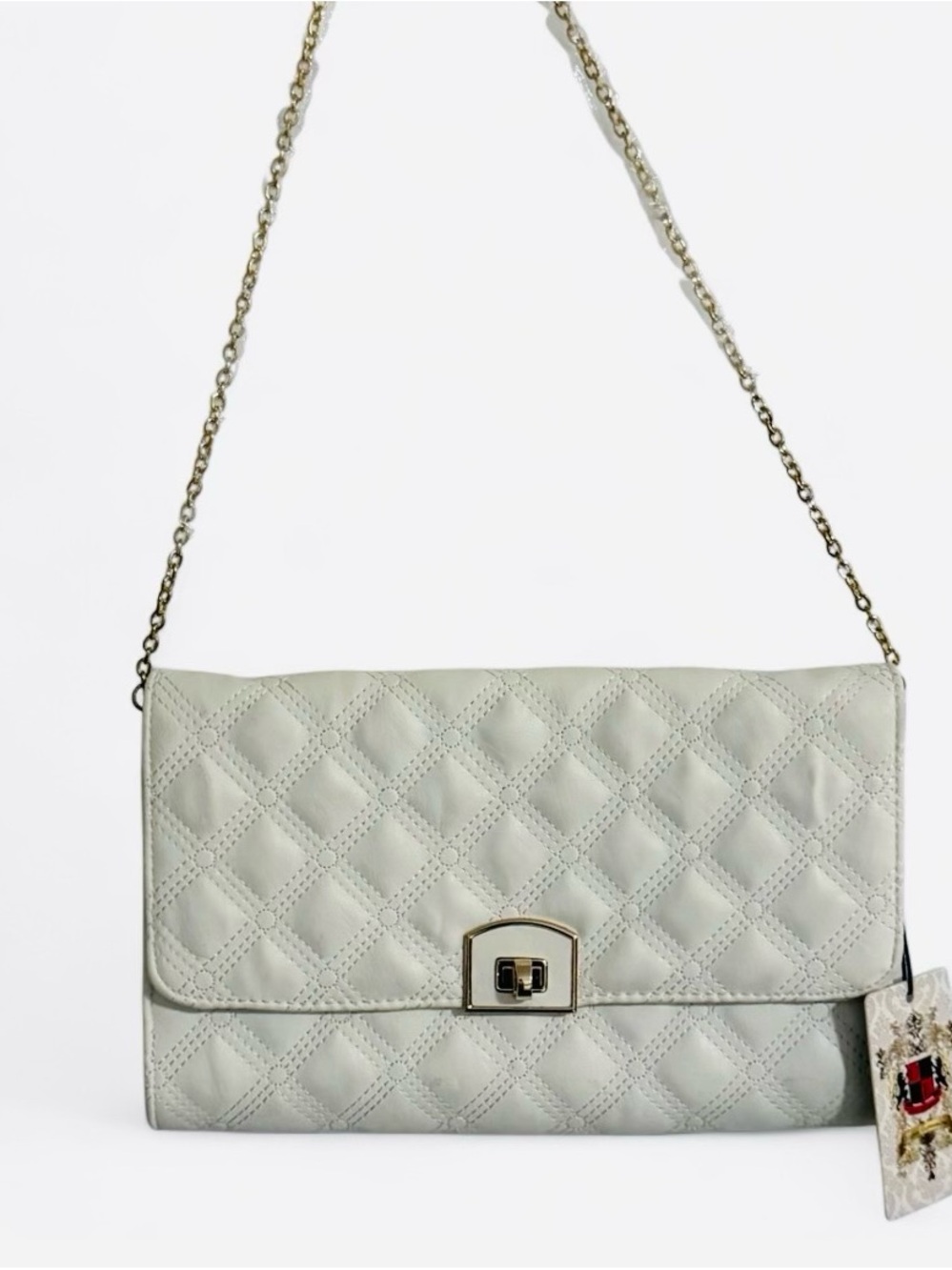 Urban Expressions White Quilted Crossbody Bag